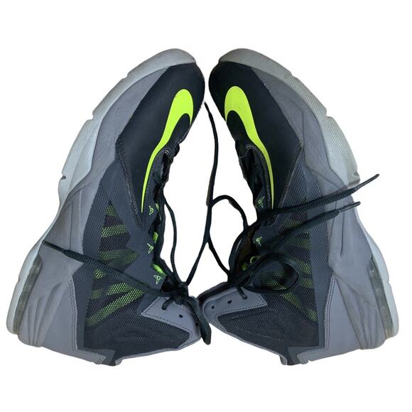 Nike Stutter Men's Step Style 2 AIRMAX High Top Sneakers Shoes 10.5 Gray Yellow - Picture 8 of 12